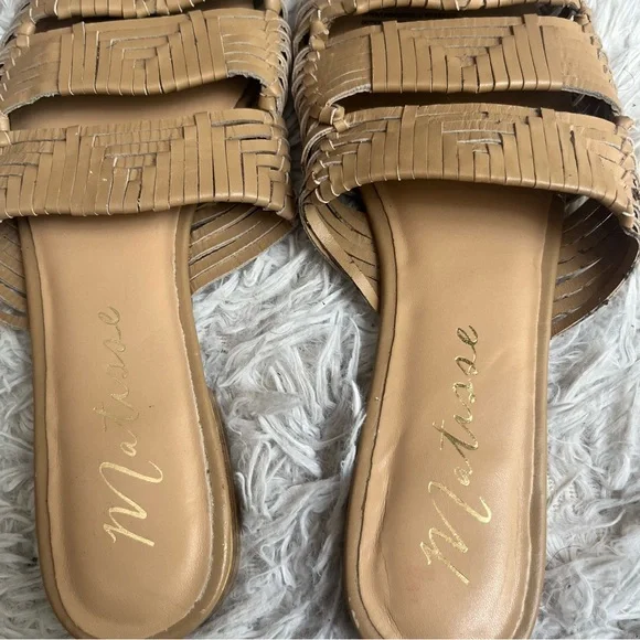 ANTHROPOLOGIE MATISSE WOVEN EAST END SLIDES SLIP ON MULES SZ 9 NEUTRAL - Picture 8 of 16